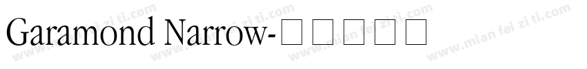 Garamond Narrow字体转换